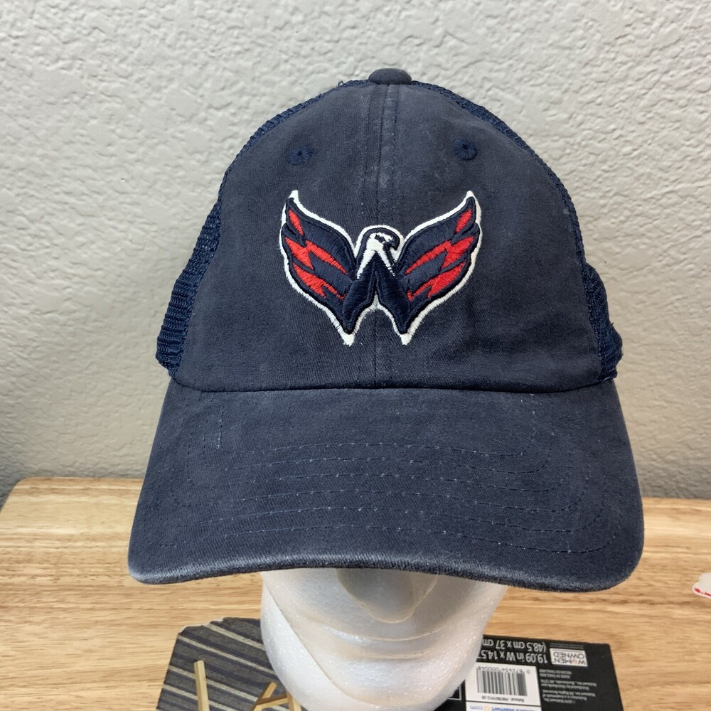 Washington Capitals Hat Strapback Trucker Cap Mens Blue American Needle Logo